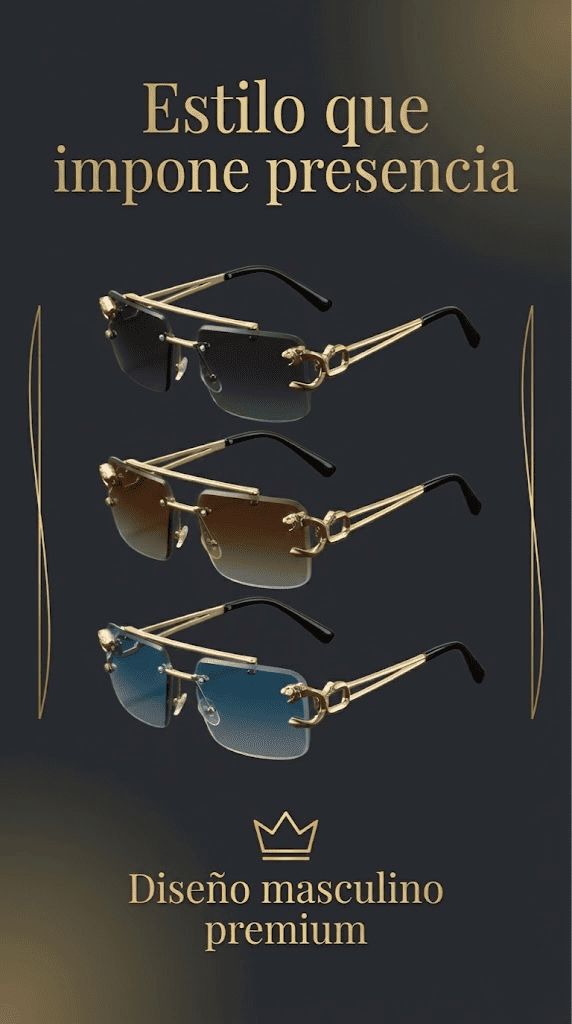GOLDEN TIGER | 3 Gafas de sol estilo premium para hombres